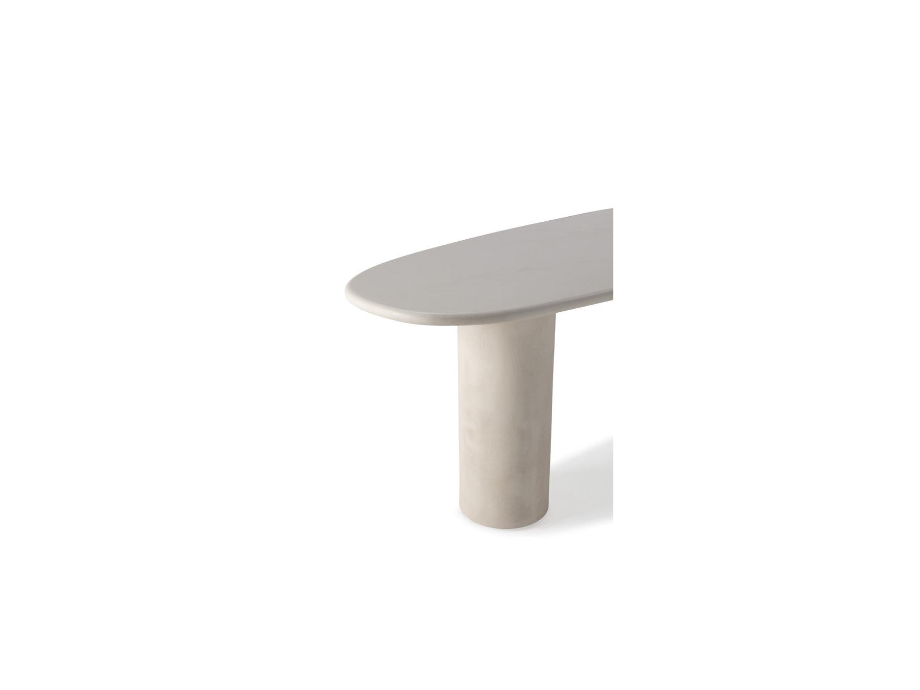 Constance - Set - With Beige Oval Concrete-Effect Dining Table + 4 Pia Chairs