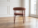 Sasha - Ensemble Avec Table À Manger Ovale + Chaises Rosa Tissu Texturé Marron - Lot De 6 Chaises