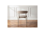 Sasha - Ensemble Avec Table À Manger Ovale + Chaises Rosa - Tissu Velours Beige - Lot De 4 Chaises