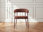 Rosa - Lot De 2 Chaises - Tissu Texturé Rouge