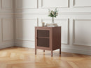 Set Of 2 Nightstands 1 Door Clara Metal Limited Edition