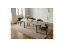 Sasha - Set - With Beige Oval Dining Table + Mila Textured Fabric Chairs - Set of 4 Chairs