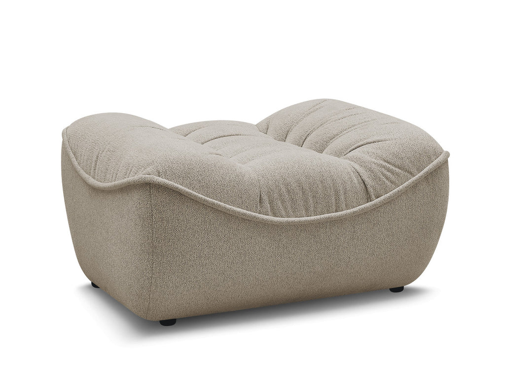 Serena Mottled Fabric Pouf