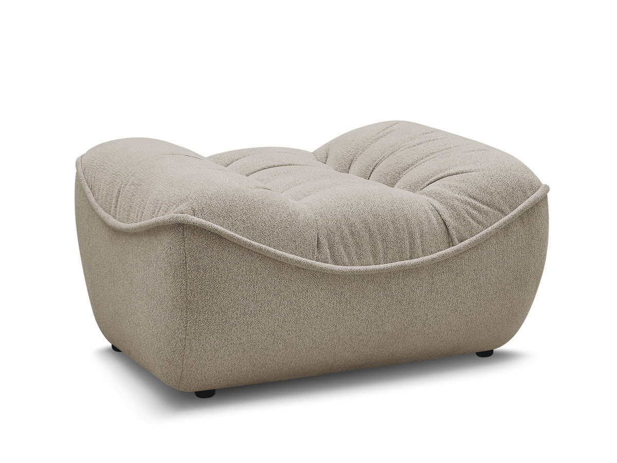Serena Mottled Fabric Pouf