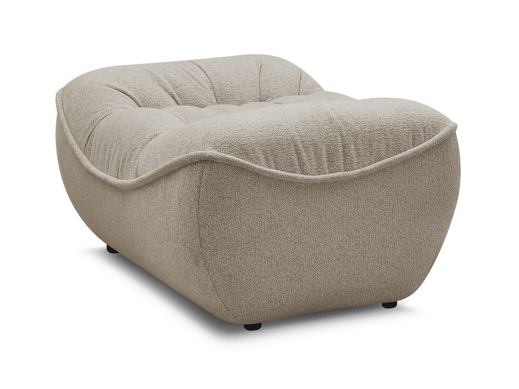 Serena Mottled Fabric Pouf