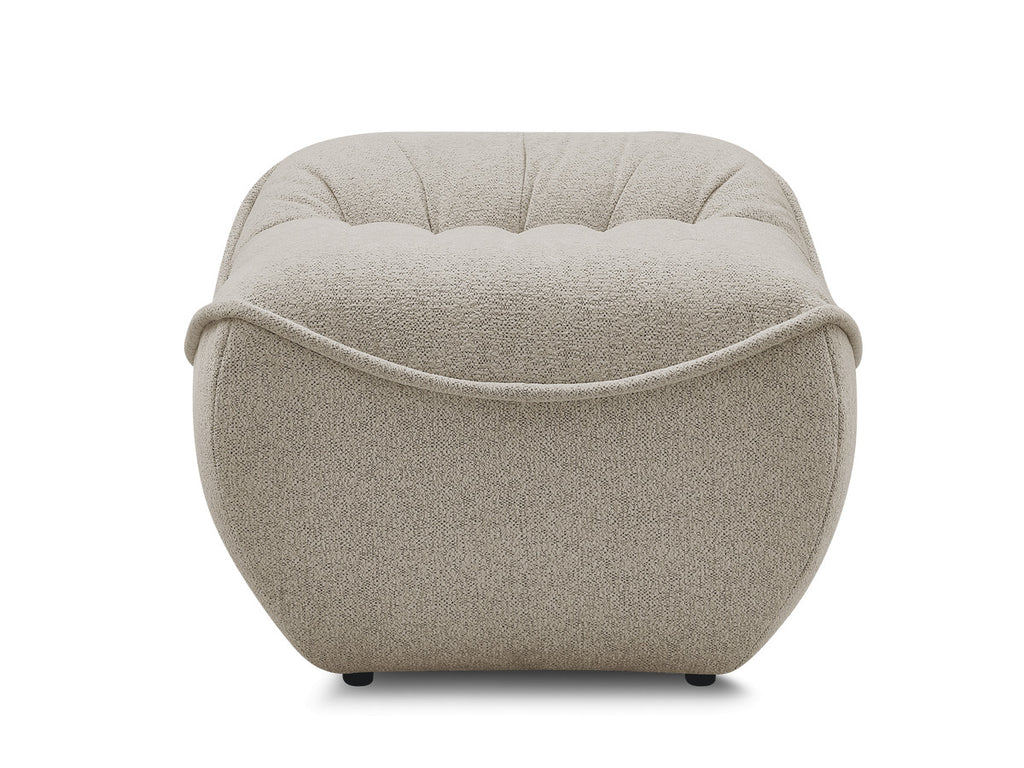Serena Mottled Fabric Pouf