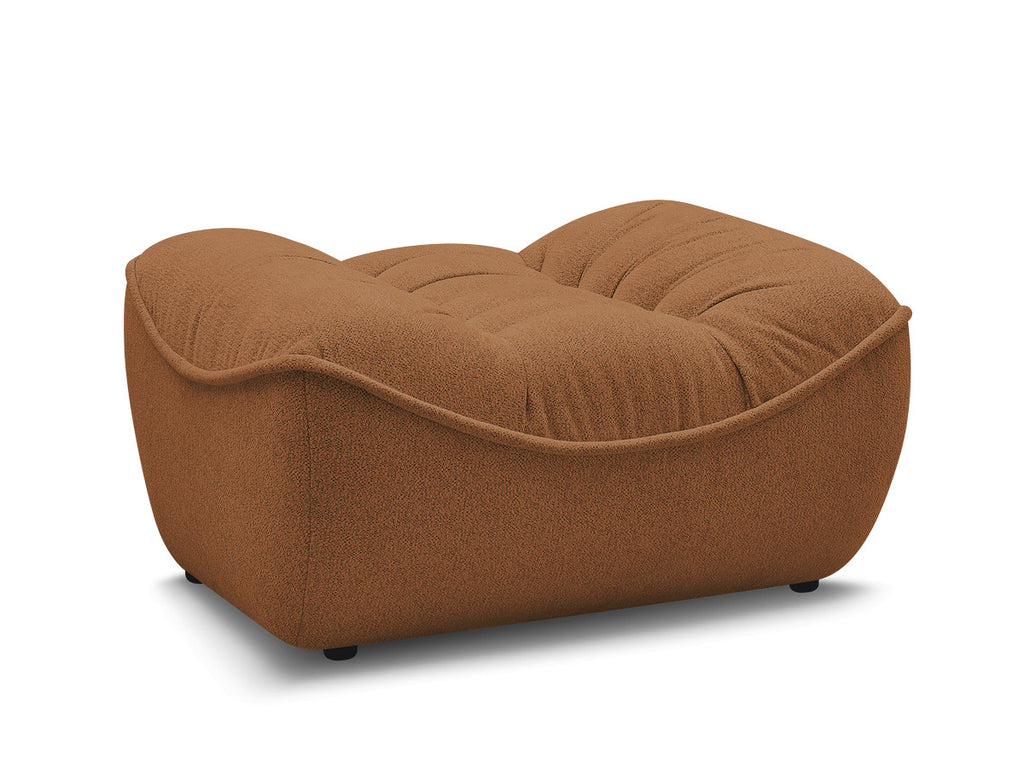 Serena Mottled Fabric Pouf