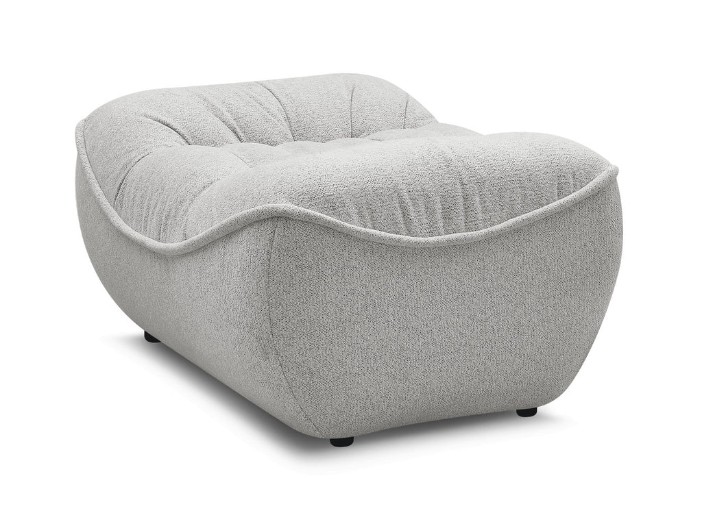 Serena Mottled Fabric Pouf