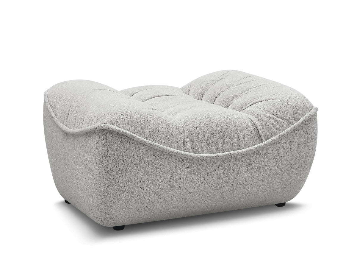 Serena Mottled Fabric Pouf