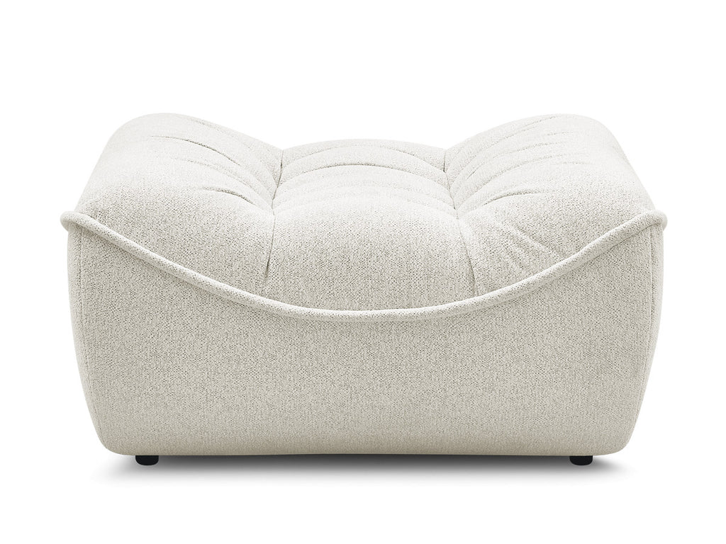Serena Mottled Fabric Pouf