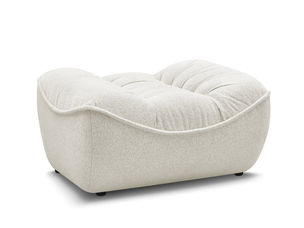Serena Mottled Fabric Pouf