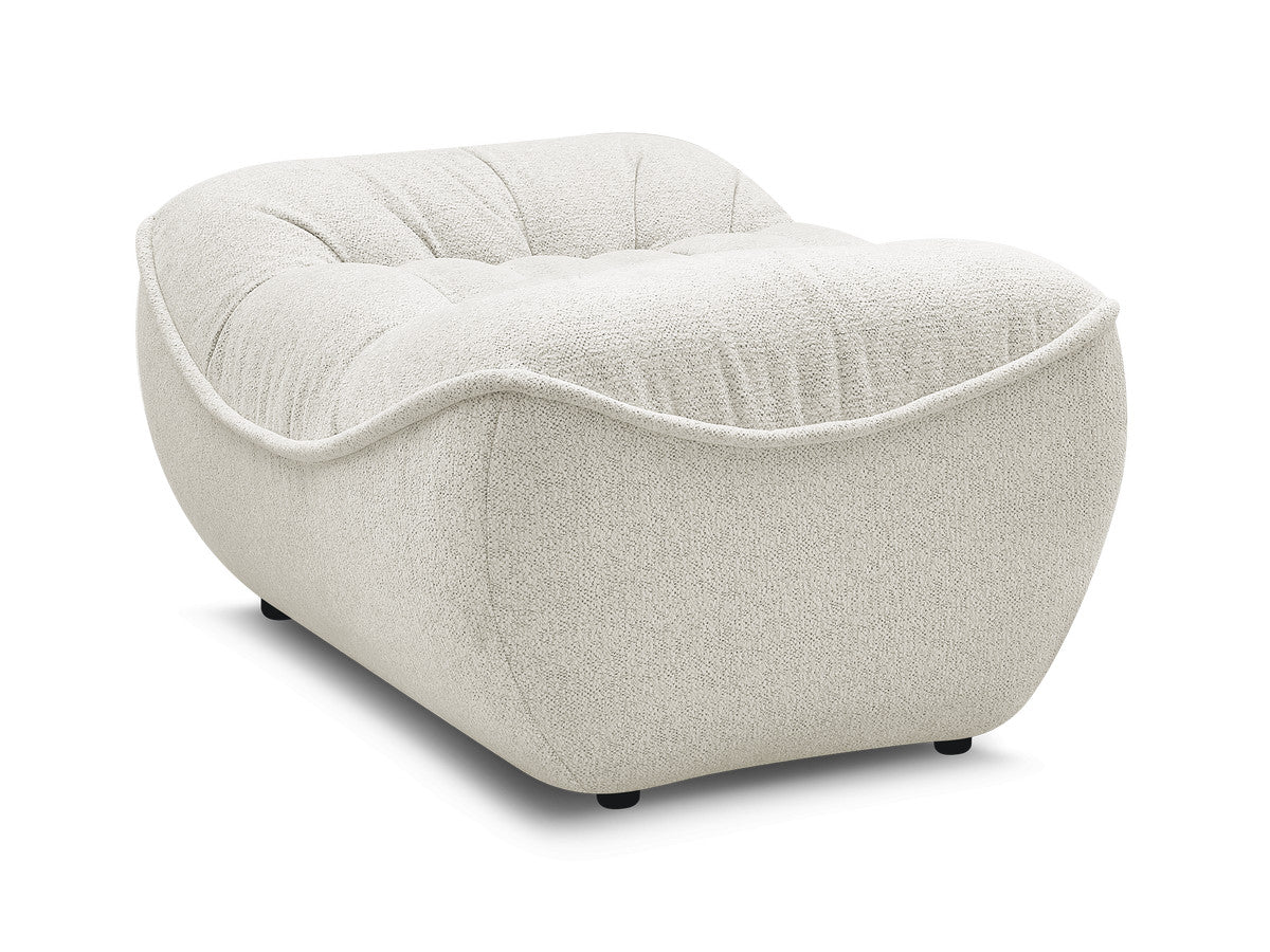 Serena Mottled Fabric Pouf