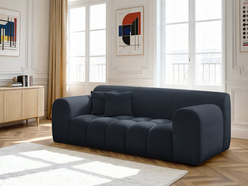 2-Seater Fixed Straight Sofa Melisse Textured Fabric