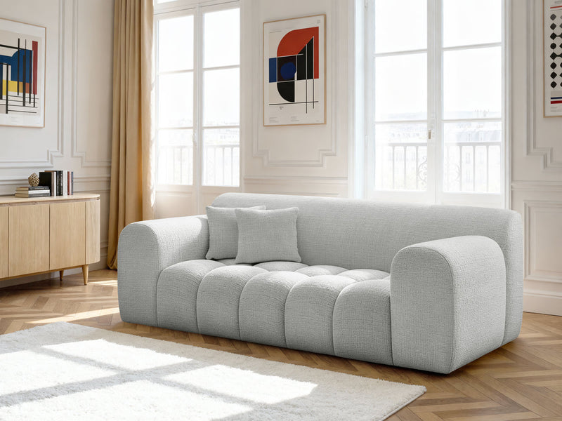 2-Seater Fixed Straight Sofa Melisse Textured Fabric