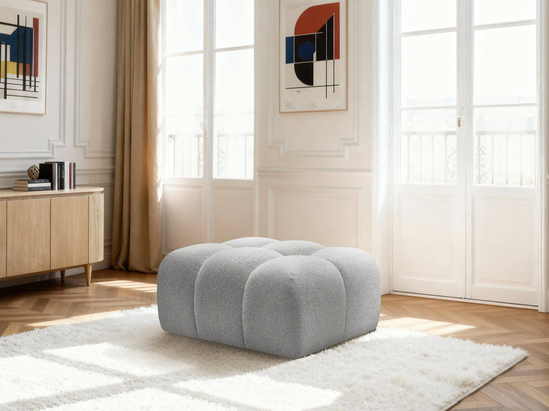 Melisse Pouf Mottled Fabric