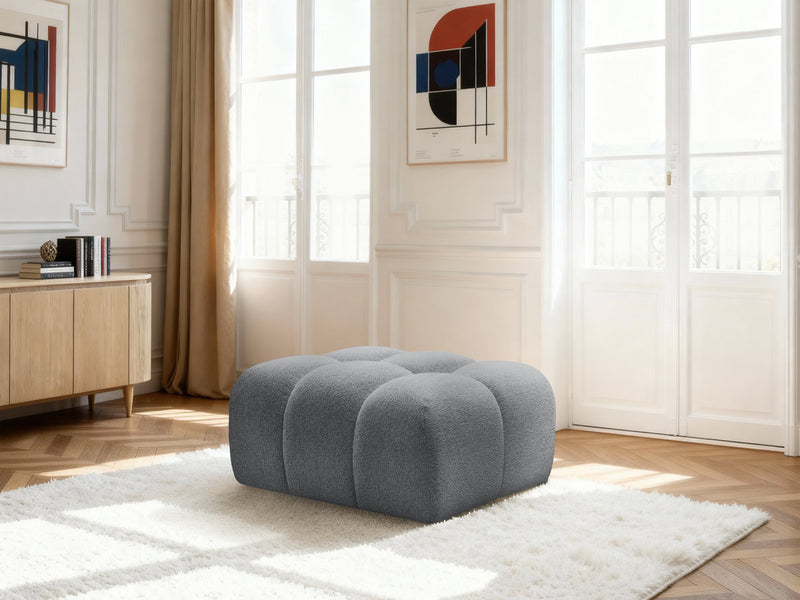 Melisse Pouf Mottled Fabric