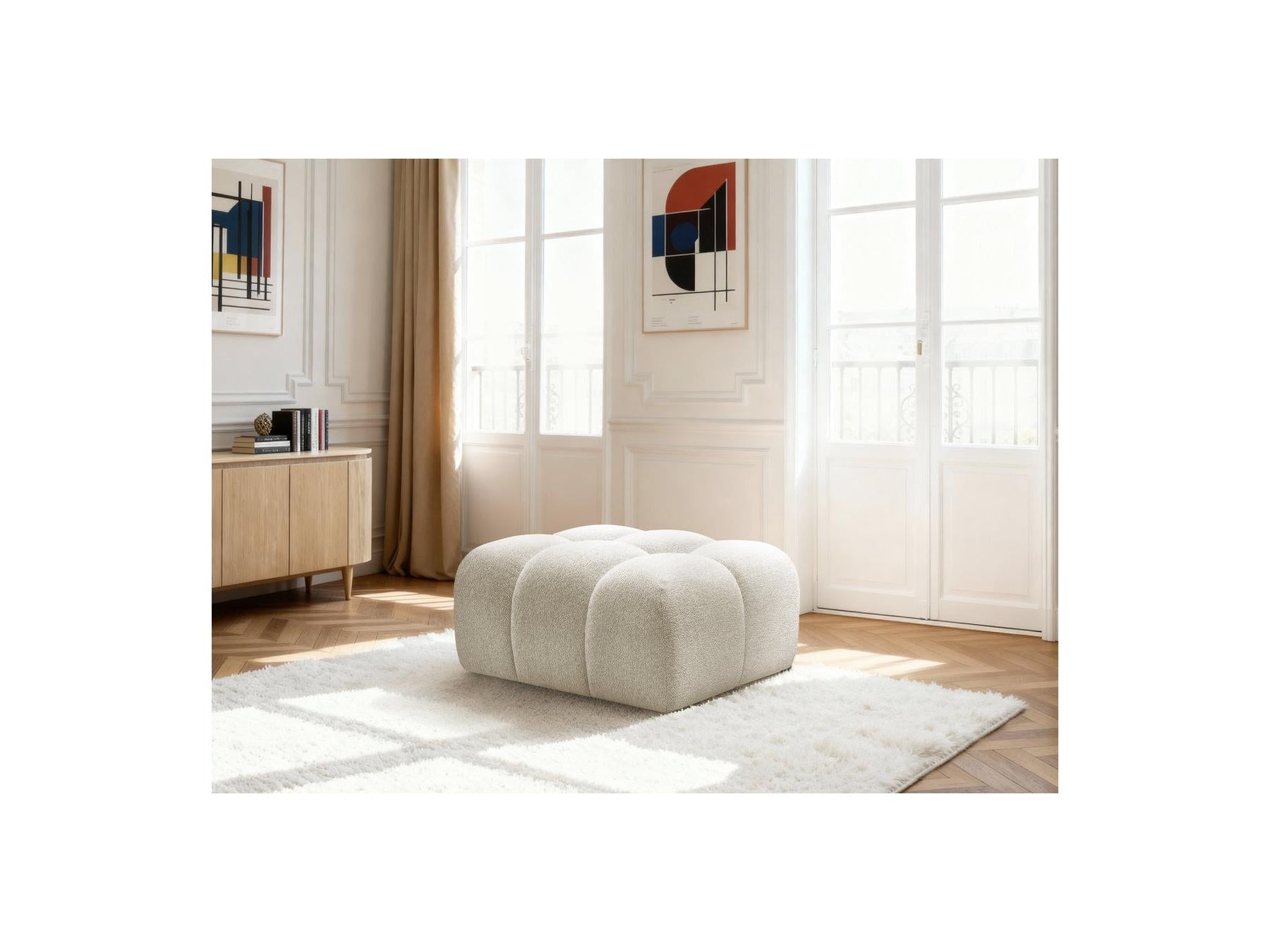 Melisse - Ottoman - Mottled Fabric