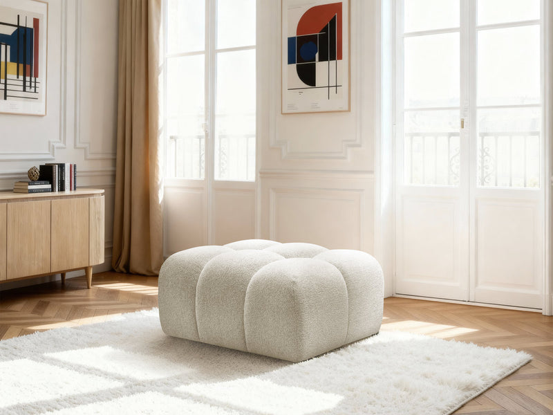 Melisse Pouf Mottled Fabric