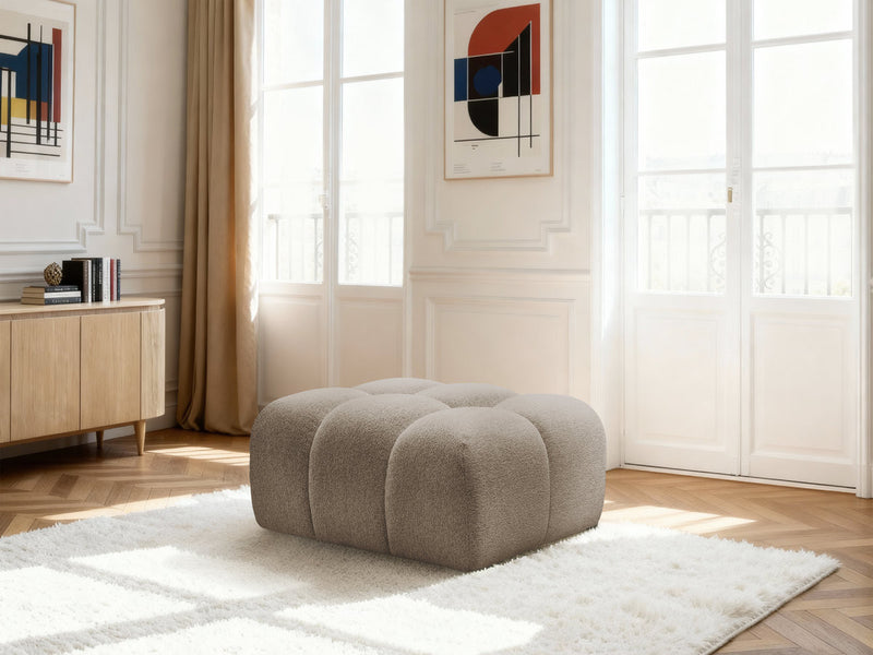 Melisse Pouf Mottled Fabric