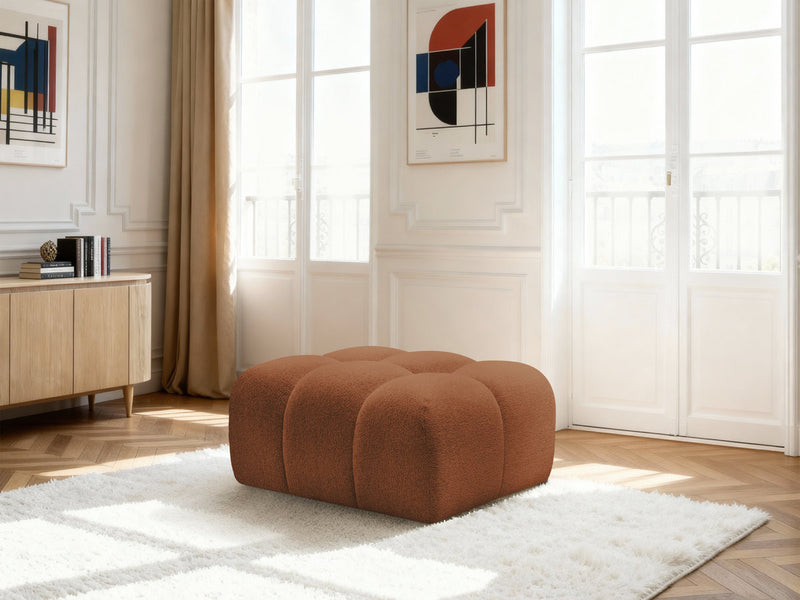 Melisse Pouf Mottled Fabric
