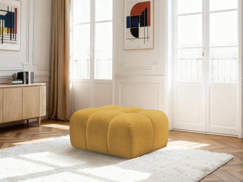 Melisse Pouf Mottled Fabric