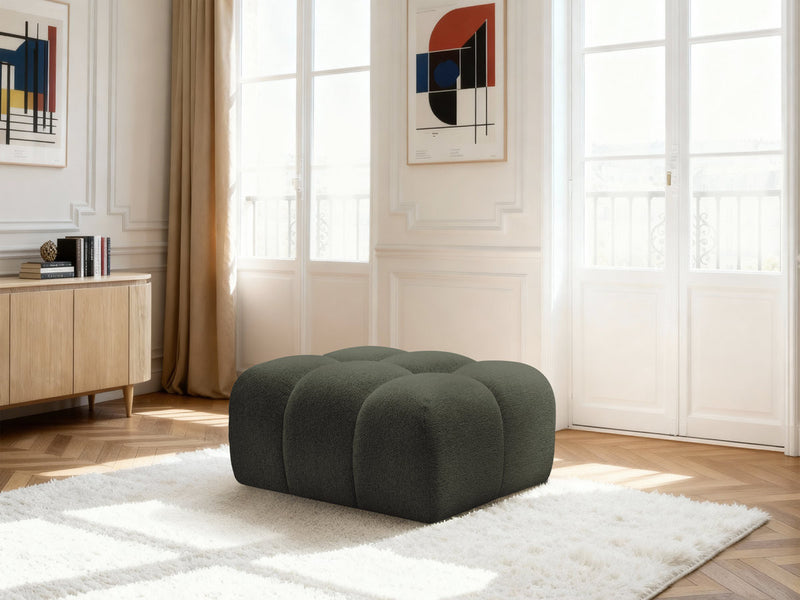 Melisse Pouf Mottled Fabric
