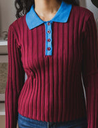 Polo Bordeaux & Bleu Naren