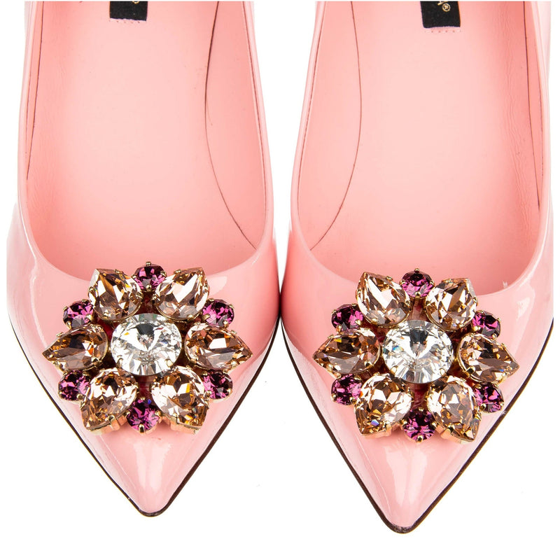 Escarpins - Dolce & Gabbana Crystal Embellished Suede - Pink