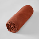 Drap Housse - Lin Lavé - Soline - Paprika