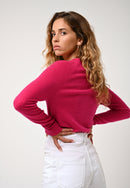 Round Neck Sweater - Ecrin - Pink