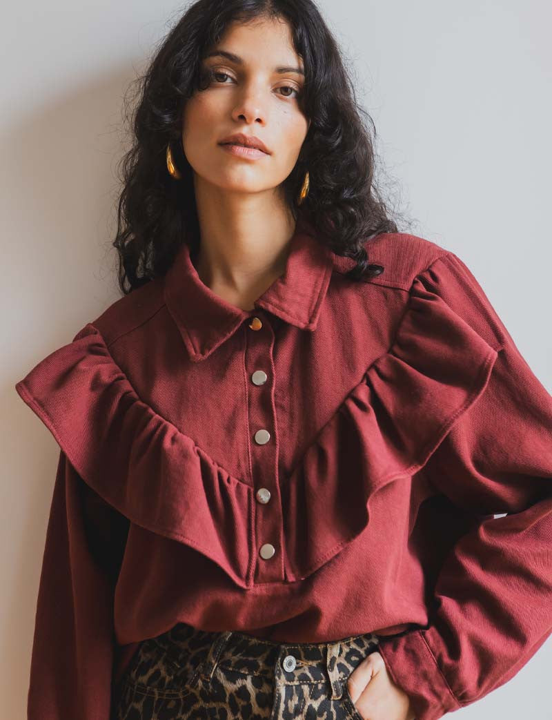 Blusa Burdeos Ewen