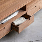 Arto - Meuble Tv - Noyer - Marron Foncé