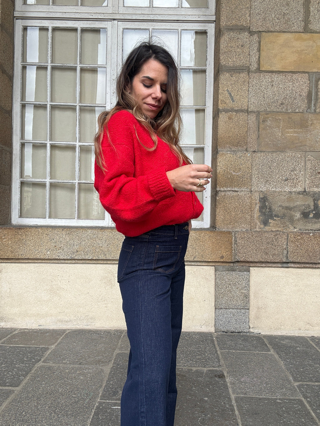 Charlie red cardigan