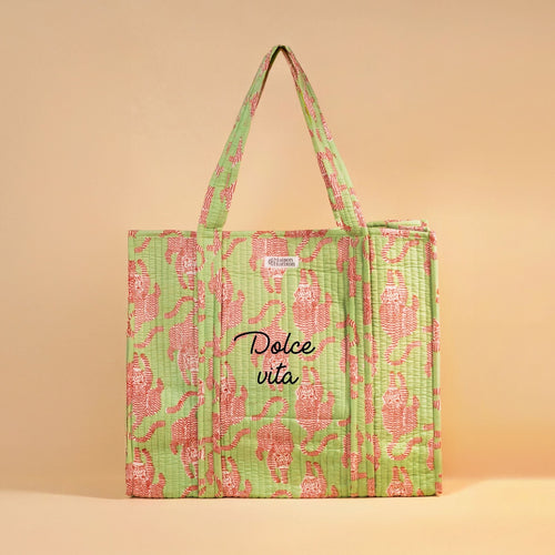 Sac Cabas Réversible Deepa - Jungle Mint