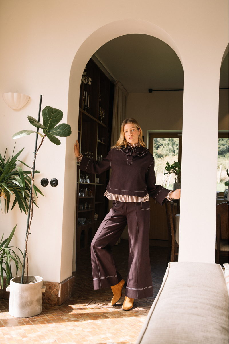 Pantalon Celine - Prune