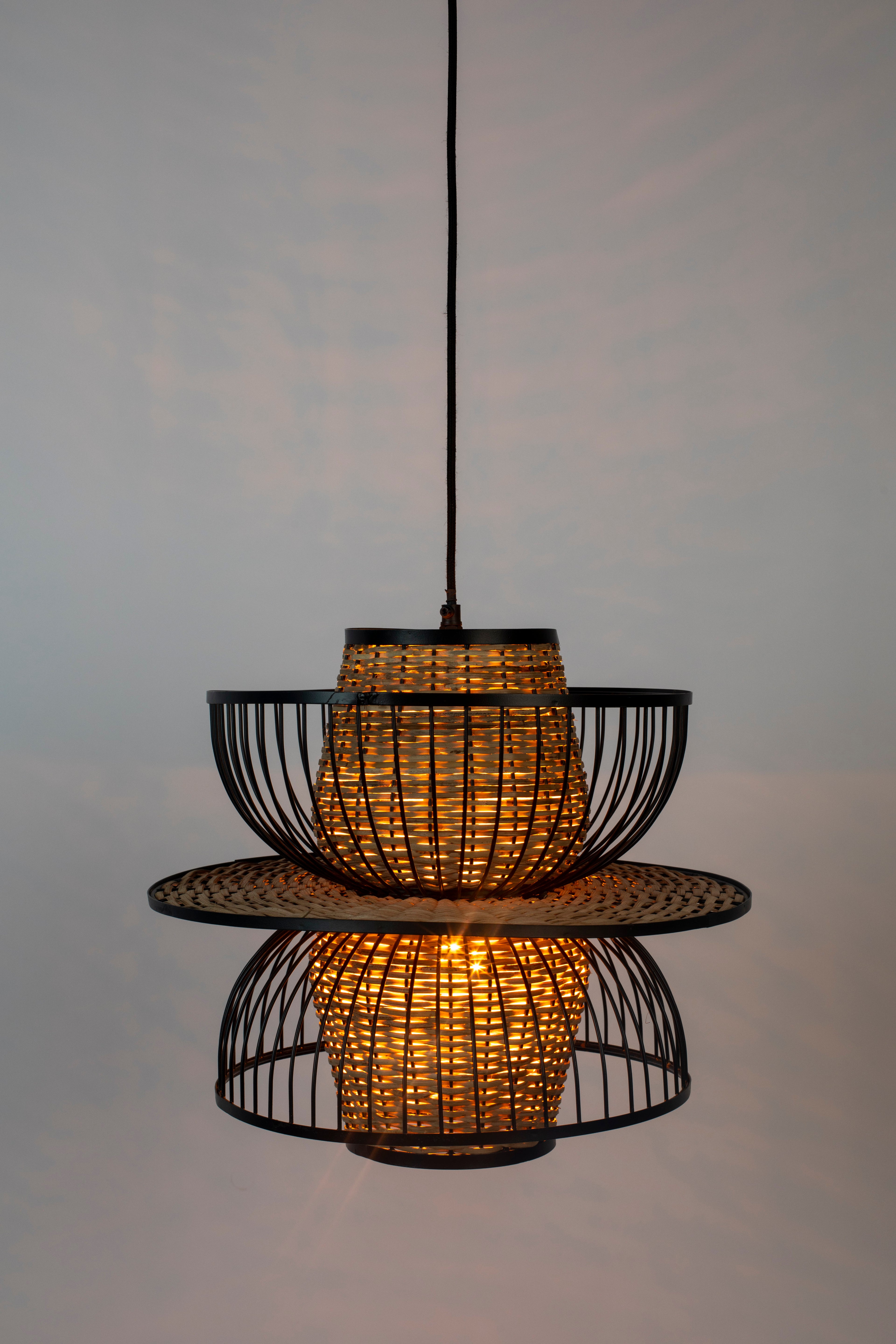 Carmen L - Pendant Lamp - Metal - Black