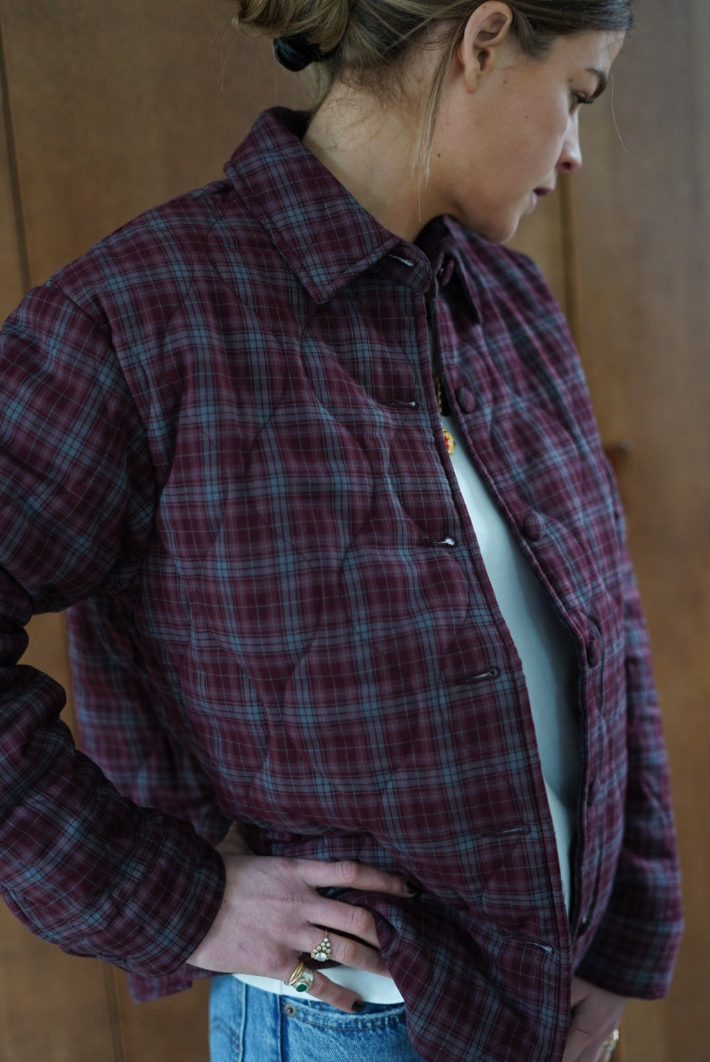Capucine Quilted Jacket Burgundy