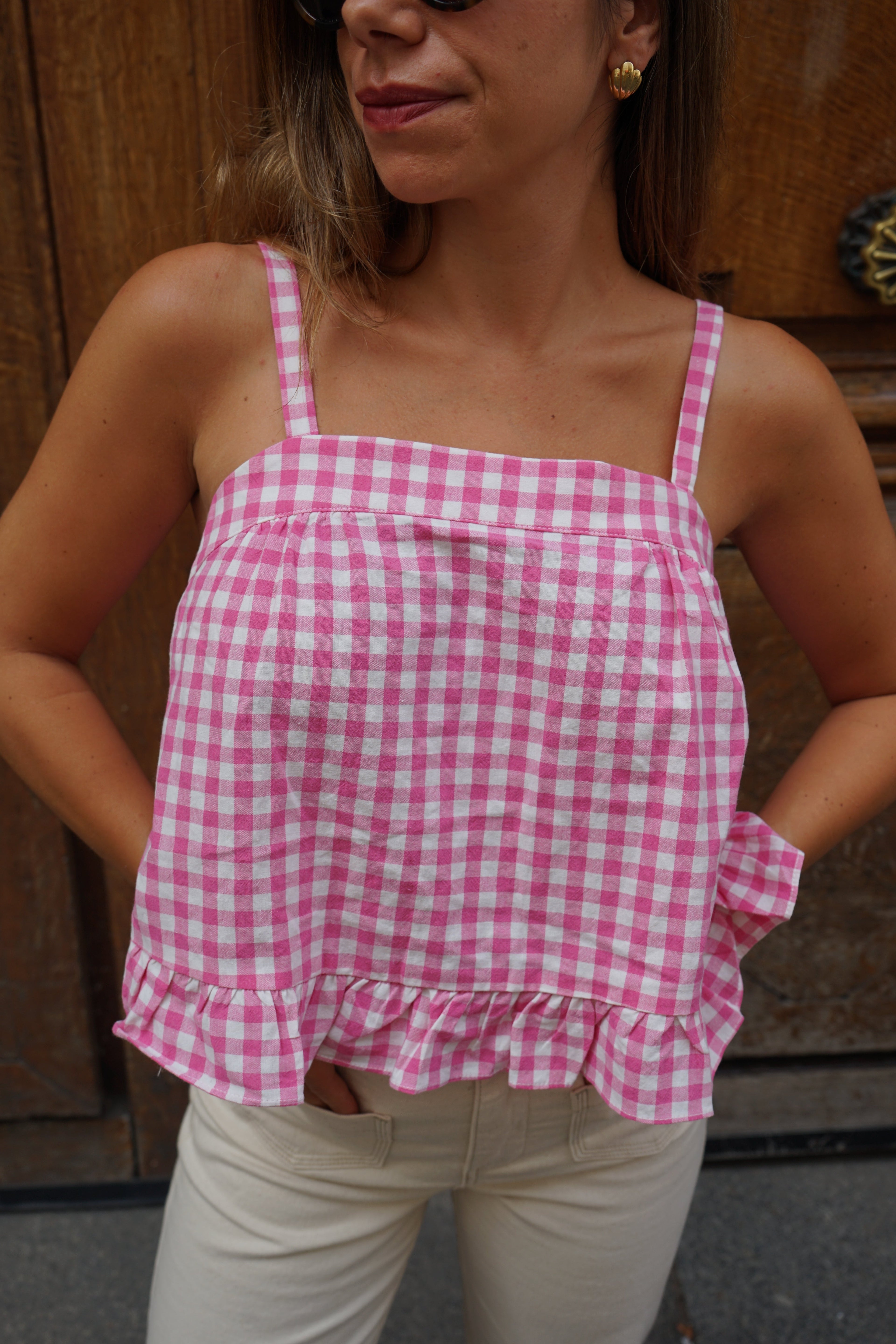 Top Callie Vichy Rose