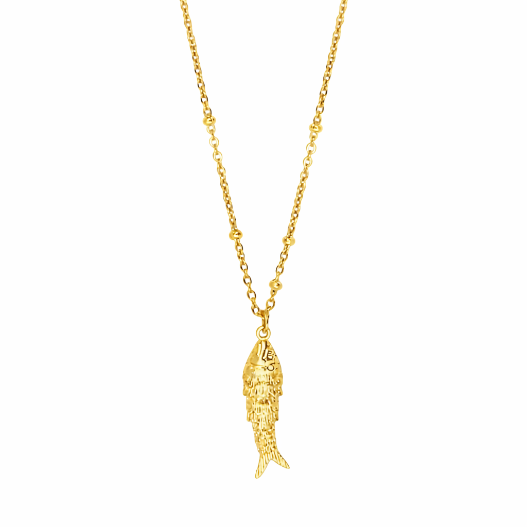 Pez Necklace - Long Necklace - Gold Or Silver