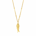 Pez Necklace - Long Necklace - Gold Or Silver