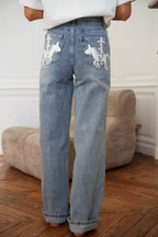 Meryl Bleu - Printed Jeans