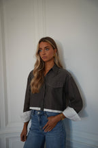 Valencia Taupe - Crop Shirt