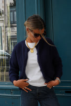 Ernest Angora Navy Vest
