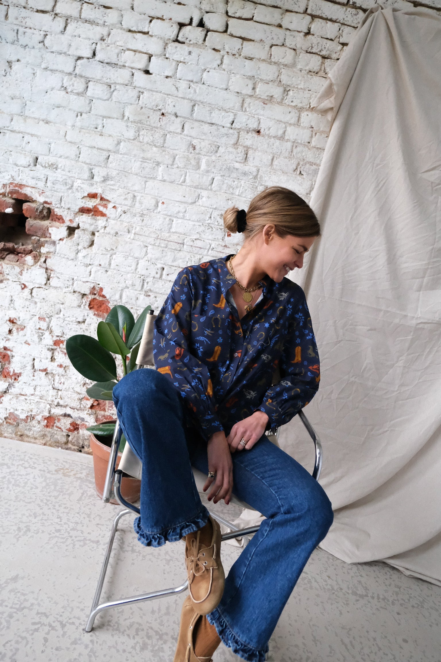 Maria Cowboy Navy Shirt