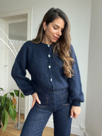 Bianca Navy Blue Wool Knitwear