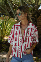 Chemise Imprimée Ulysse - Rouge