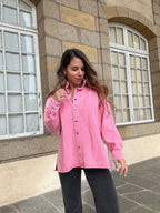 Candy Pink Celeste Denim Jacket