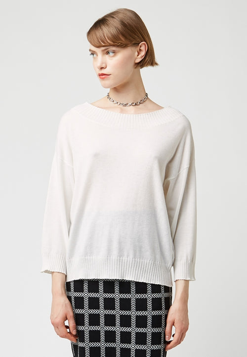 Pull Ample - Blanc Ecru - Femme