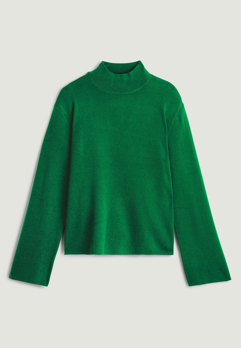 Pull Col Montant - Vert - Femme