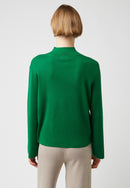 Pull Col Montant - Vert - Femme